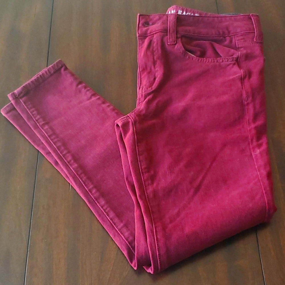 American Eagle Outfitters Jegging Burgundy 6 Short